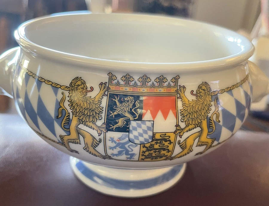 Bayern Footed Lion's Head Soup Bowl by Seltmann-1