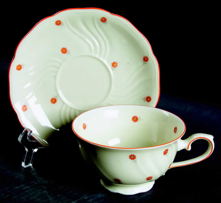 SLT288 Footed Cup & Saucer Set by Seltmann-1