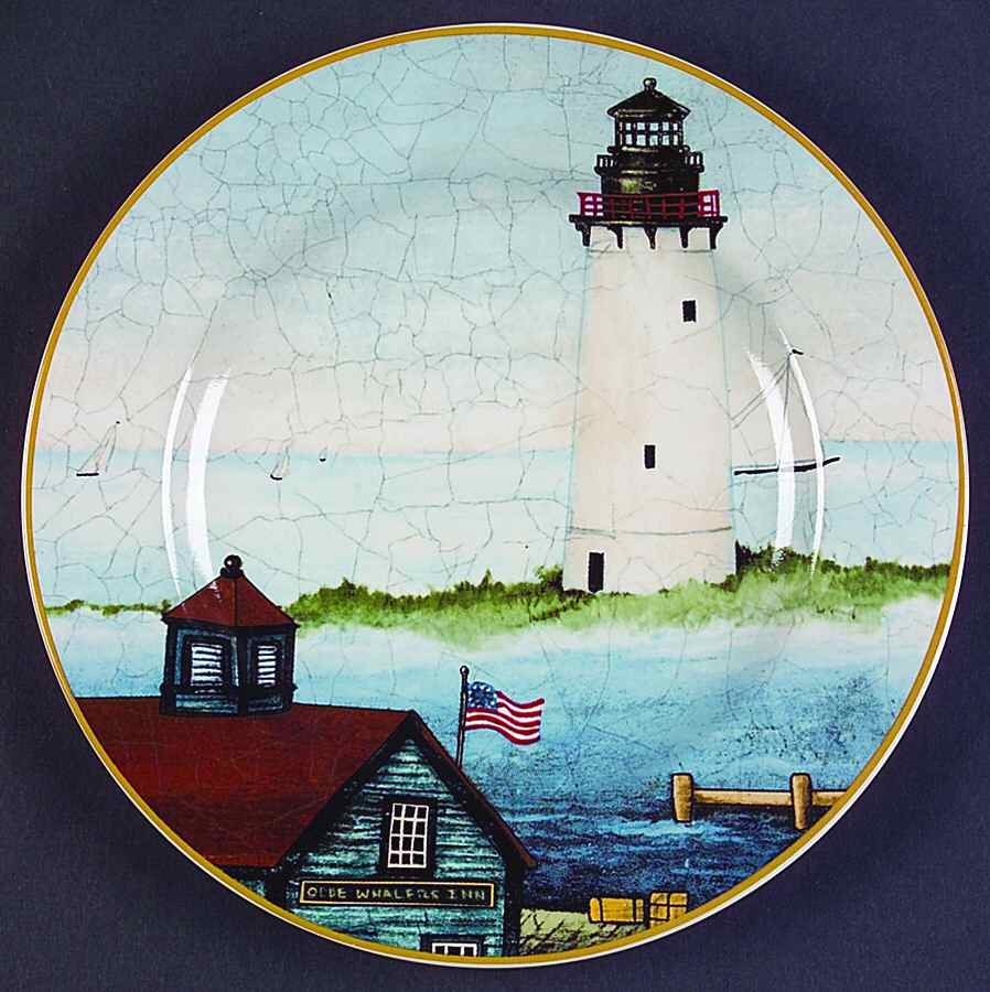 Lighthouse Harbor Salad Plate by Sakura-1