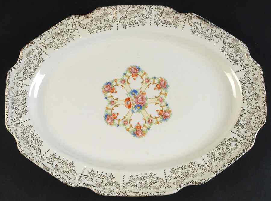 SAB71 (Rim) 13" Oval Serving Platter by Sabin-1