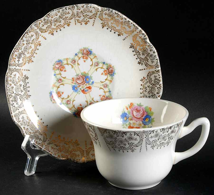 SAB71 (Rim) Flat Cup & Saucer Set by Sabin-1