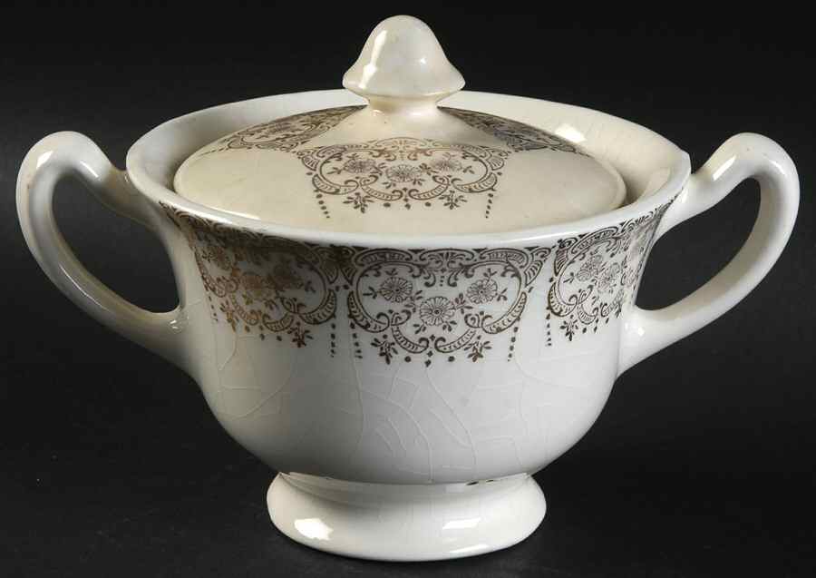 SAB71 (Rim) Sugar Bowl & Lid by Sabin-1