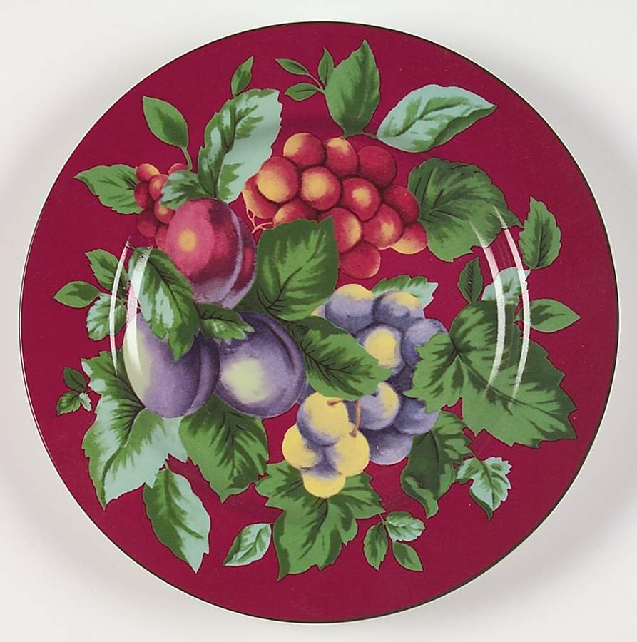 Burgundy Sonoma Salad Plate by Sakura-1