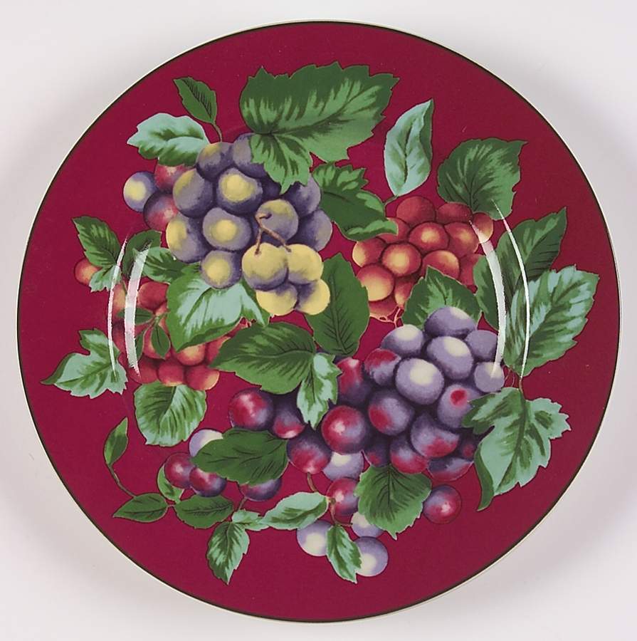 Burgundy Sonoma Salad Plate by Sakura-1