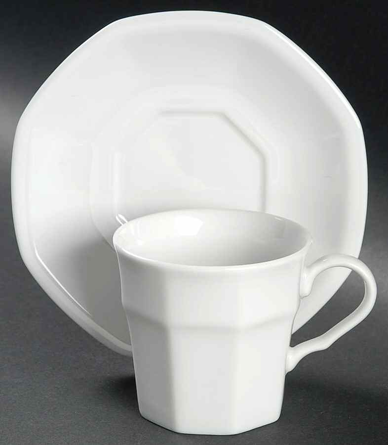 Maison Blanche Flat Demitasse Cup & Saucer Set by Studio Nova-1