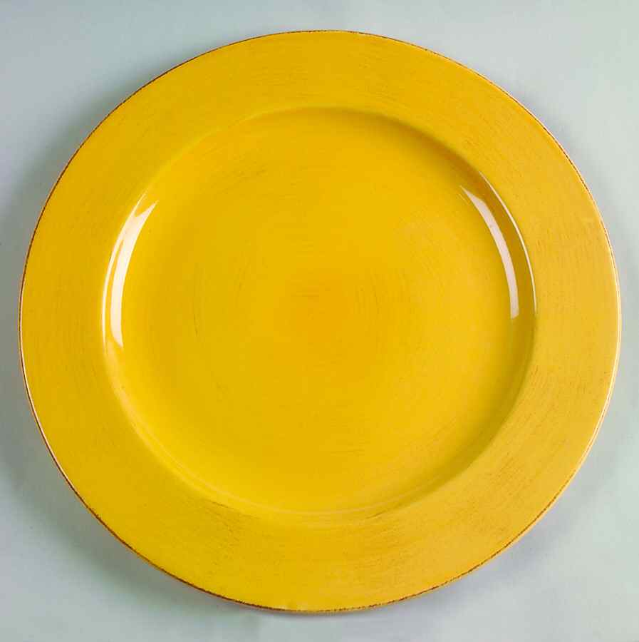 Lucca Mustard (Yellow) Dinner Plate by Signature-1