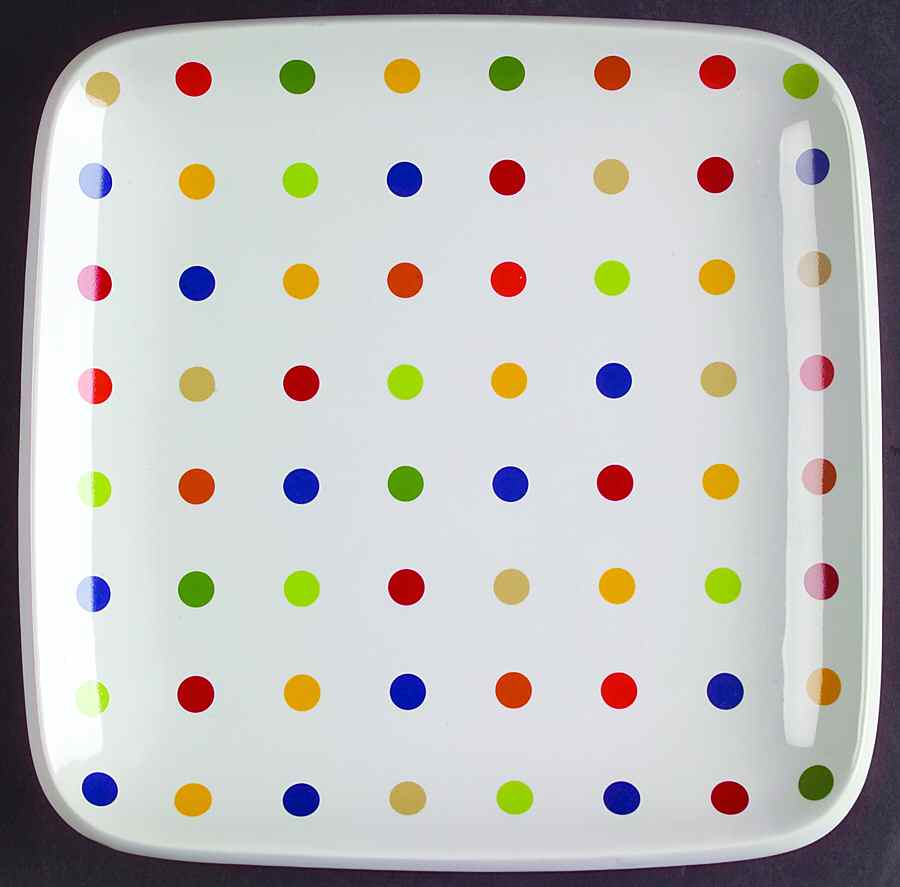 Forma Polka Dots Square Salad Plate by Signature-1