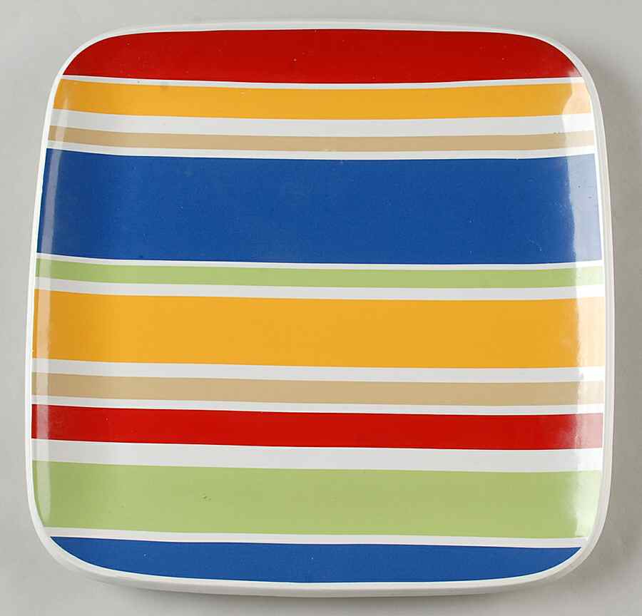 Forma Stripes 12" Square Serving Platter by Signature-1
