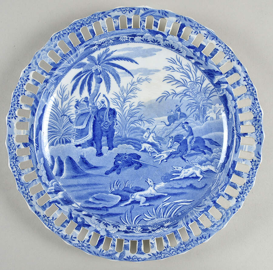 Indian Sporting Series 9" Pierced Plate by Spode-1