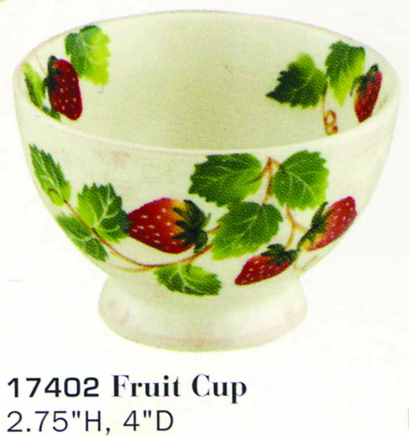 Strawberries (Scalloped) Fruit/Dessert (Sauce) Bowl by Sadek-1