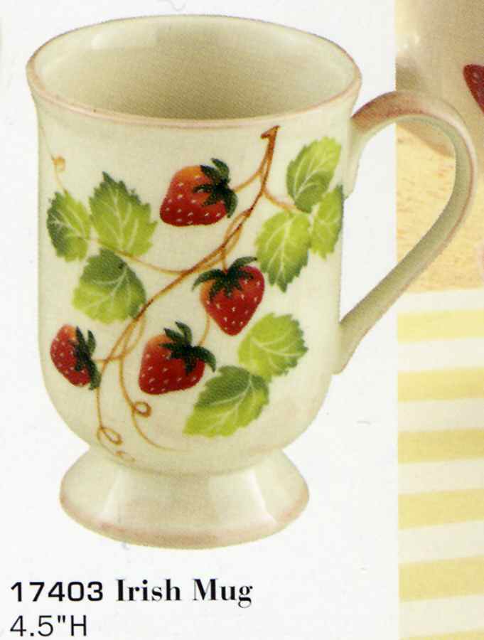 Strawberries (Scalloped) Irish Coffee Mug by Sadek-1