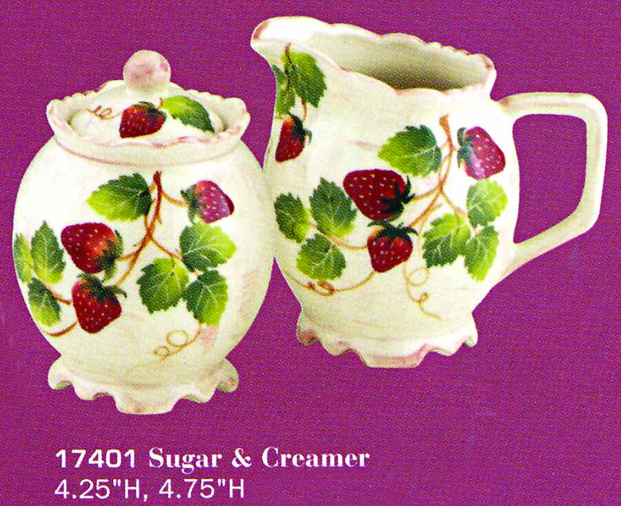 Strawberries (Scalloped) Creamer by Sadek-1