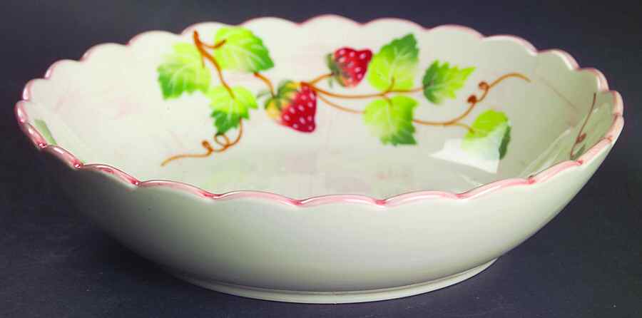 Strawberries (Scalloped) Scalloped Bowl by Sadek-1