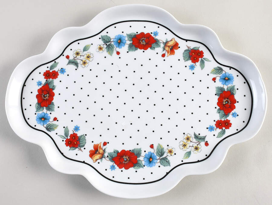 Vera 13" Oval Serving Platter by Sadek-1