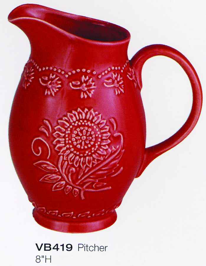 Sunflower Red Pitcher by Sadek-1