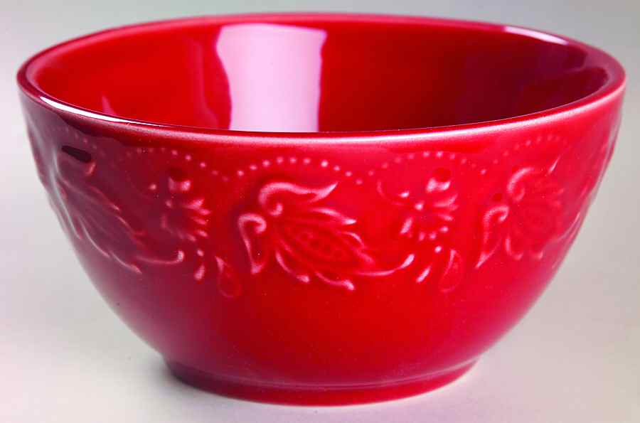 Sunflower Red Coupe Soup Bowl by Sadek-1