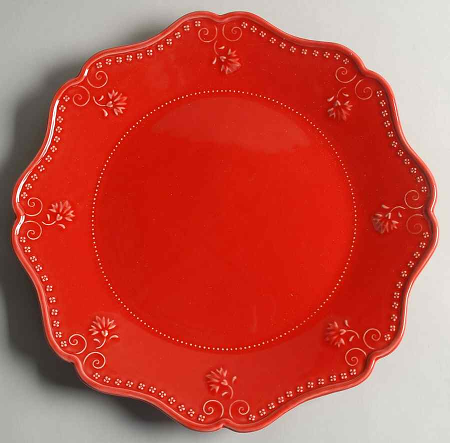 Sunflower Red Service Plate (Charger) by Sadek-1