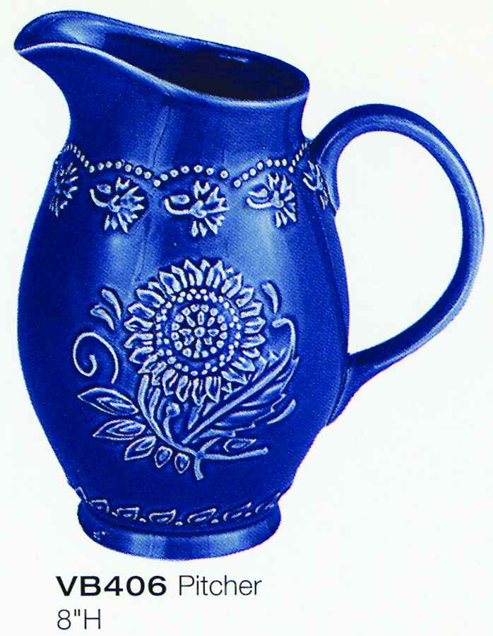 Sunflower Blue Pitcher by Sadek-1