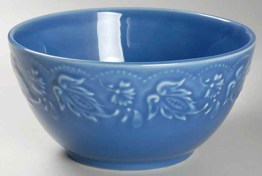 Sunflower Blue Coupe Soup Bowl by Sadek-1