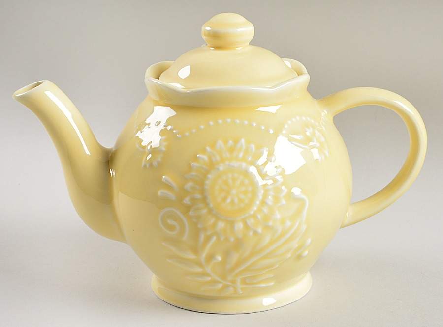 Sunflower Yellow Teapot & Lid by Sadek-1