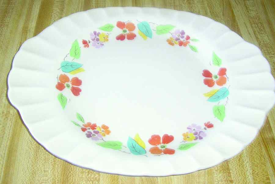 Blossomtime Handled Cake Plate by Sebring Pottery-1