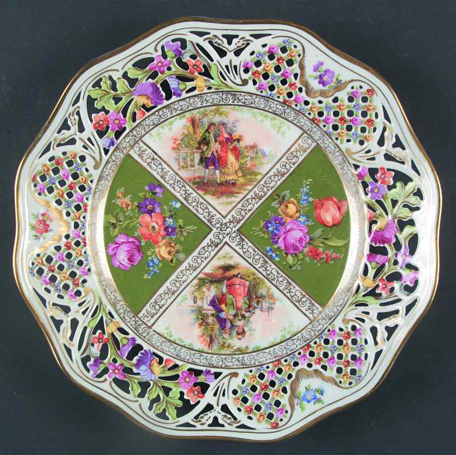 SCH422 Pierced Edge Dinner Plate by Schumann - Bavaria-1