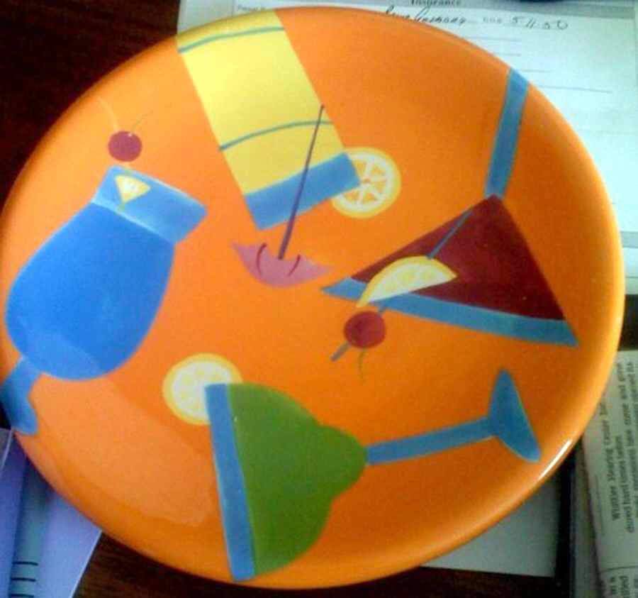 Paradise Orange Salad Plate by Sonoma Home-1