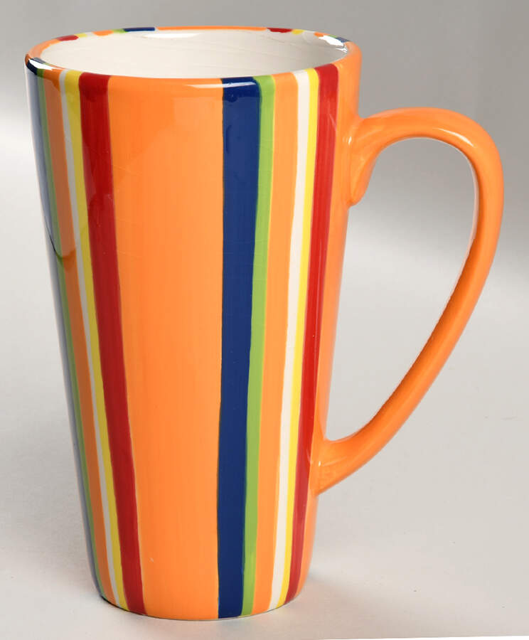 Colorfest III Orange Latte Mug by Sonoma Home-1