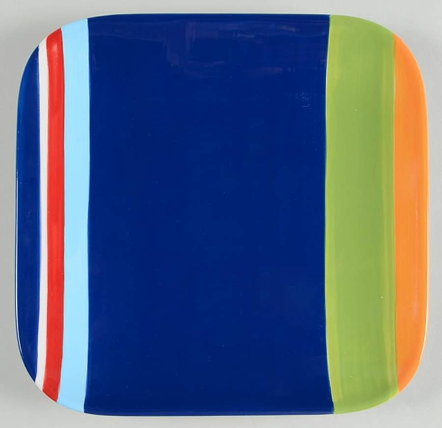Colorfest III Blue Square Salad Plate by Sonoma Home-1