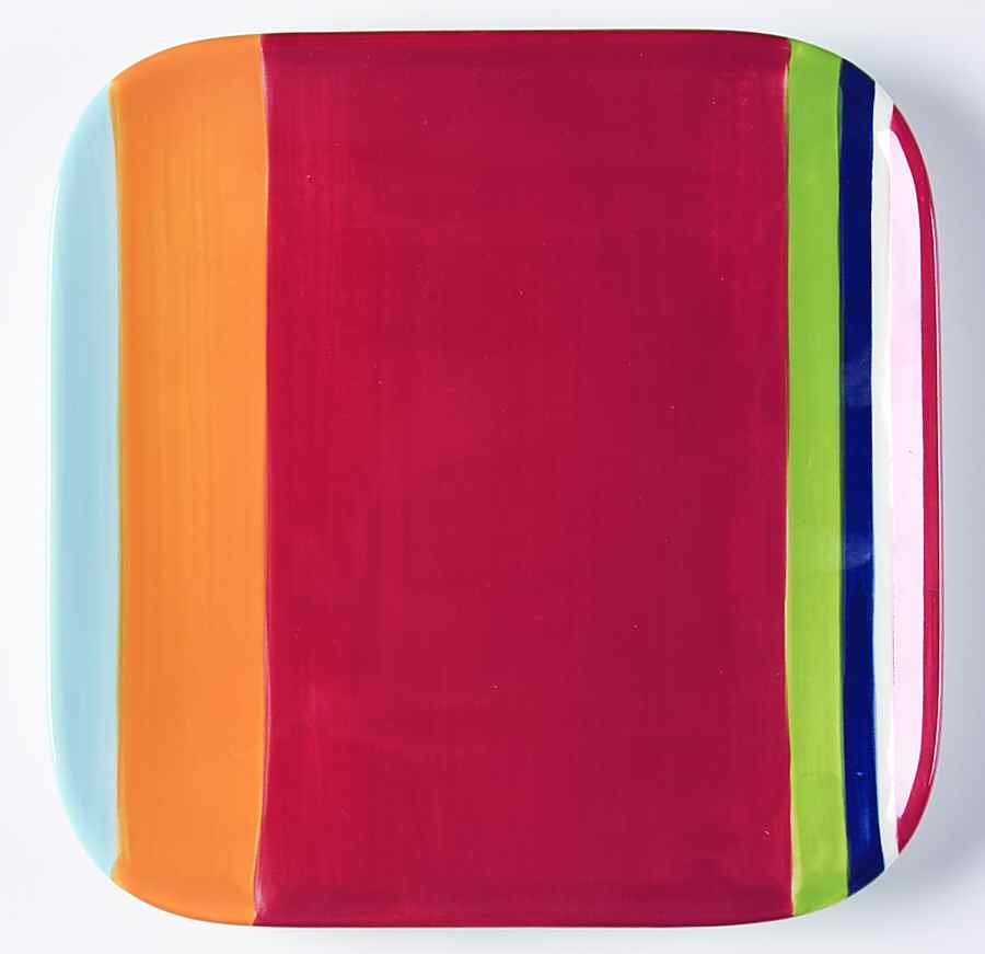 Colorfest III Red Square Salad Plate by Sonoma Home-1