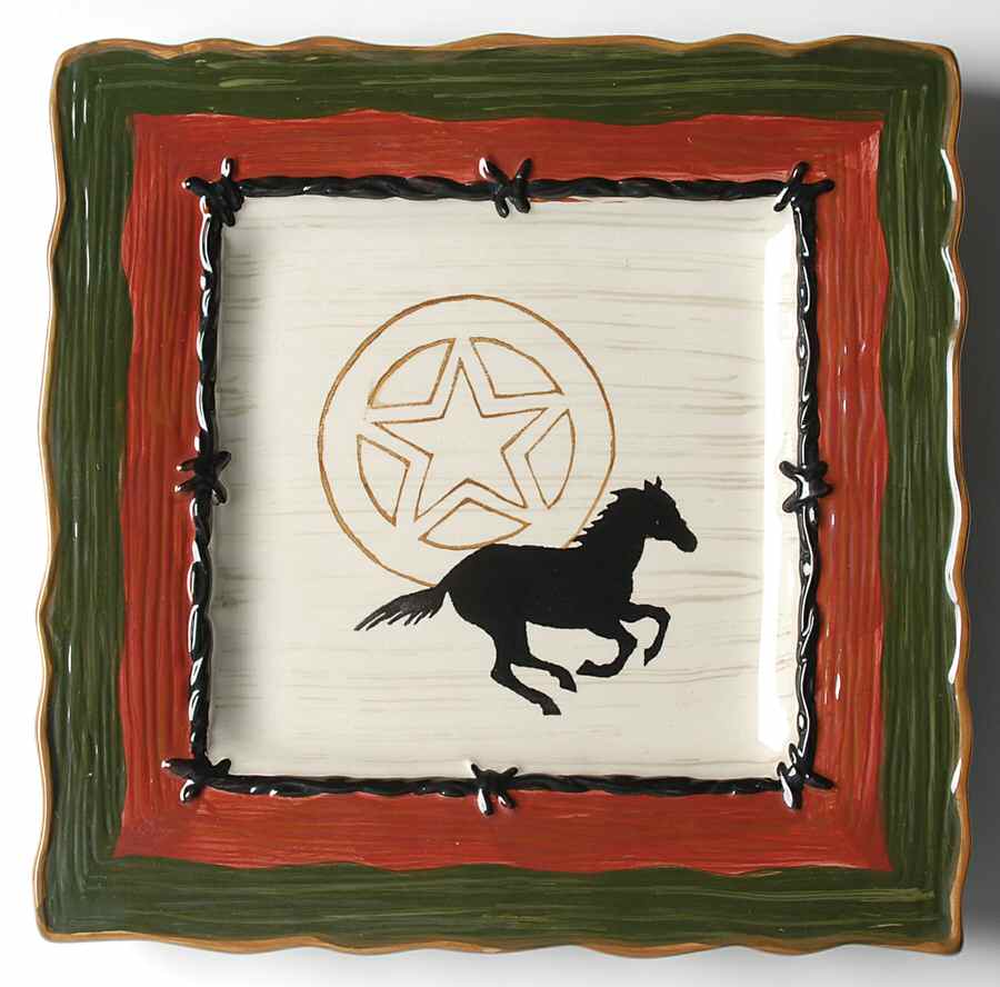 Happy Trails Square Salad Plate by Sonoma Home-1
