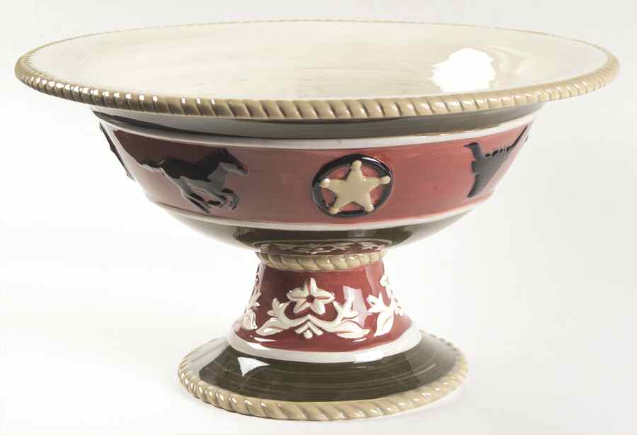 Happy Trails Large Footed Fruit Bowl by Sonoma Home-1