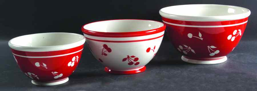 Cherries Jubilee Mixing Bowl Set (MB10, MB9, MB7) by Sonoma Home-1