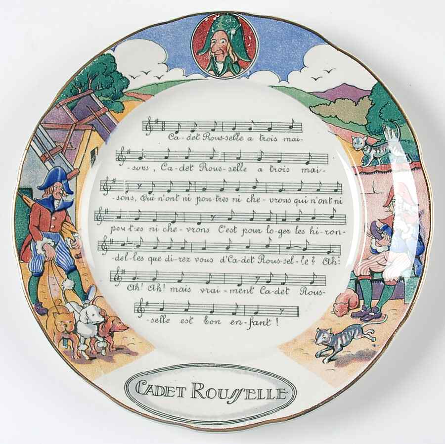 Chansons Et Rondes de France Salad Plate by Sarreguemines-1