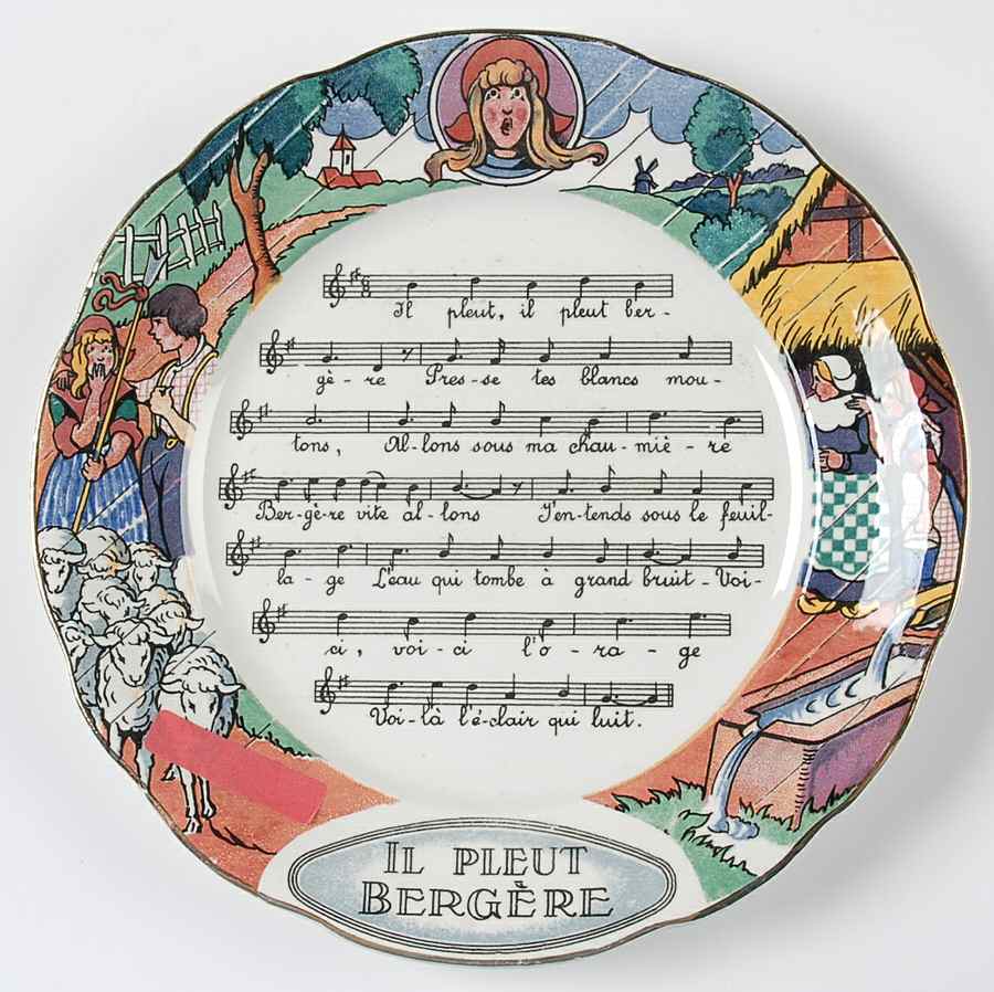Chansons Et Rondes de France Salad Plate by Sarreguemines-1