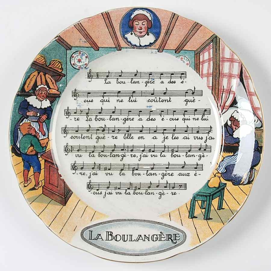 Chansons Et Rondes de France Salad Plate by Sarreguemines-1