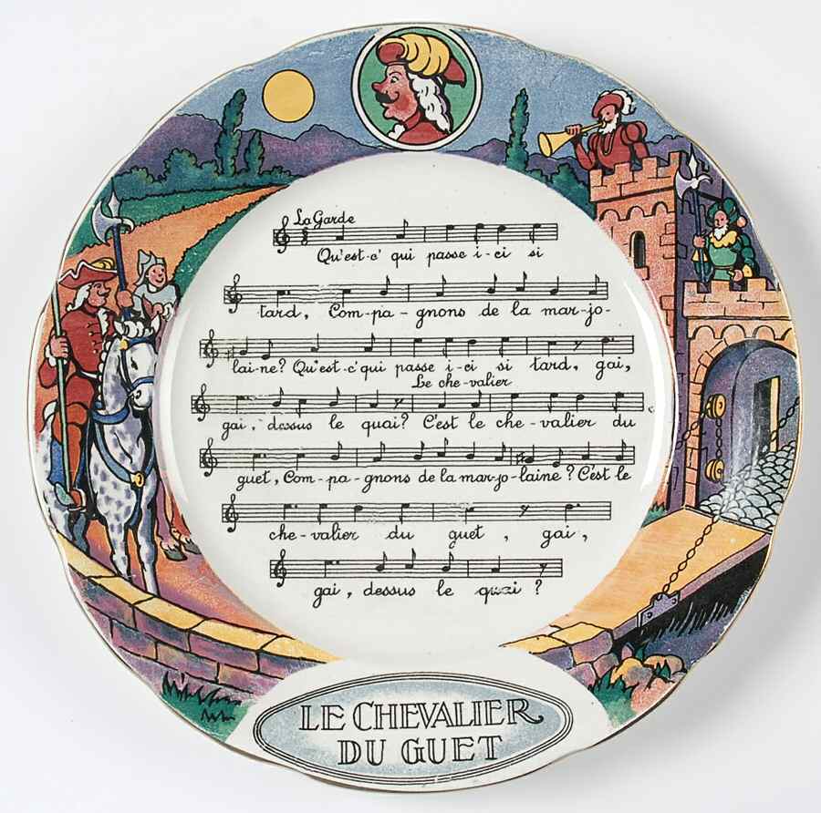 Chansons Et Rondes de France Salad Plate by Sarreguemines-1