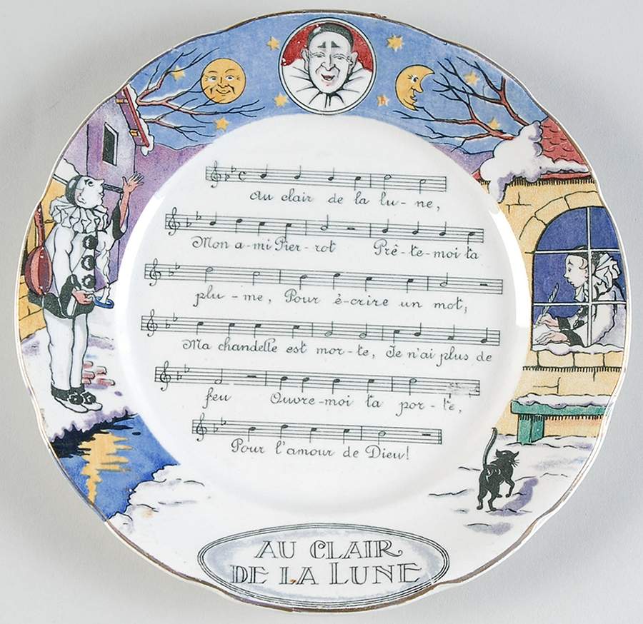 Chansons Et Rondes de France Salad Plate by Sarreguemines-1