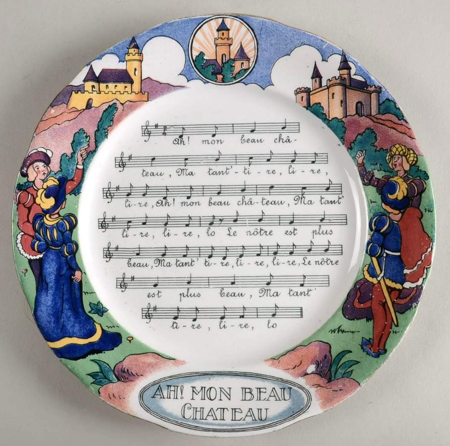 Chansons Et Rondes de France Salad Plate by Sarreguemines-1