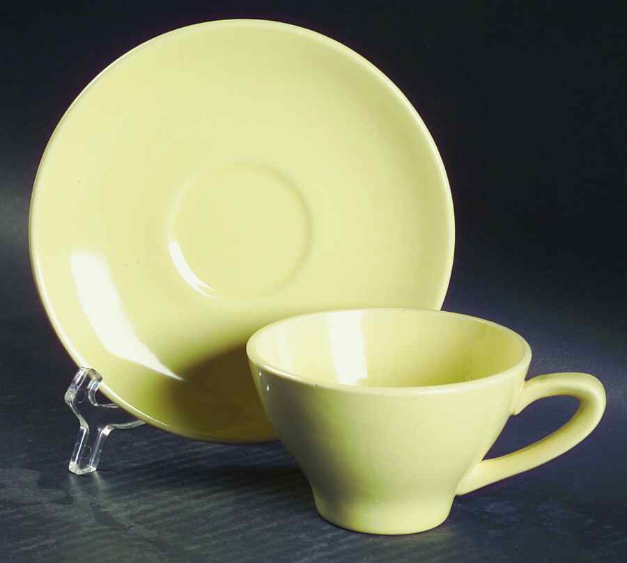 Falling Leaves Flat Cup & Saucer Set by Santa Anita-1