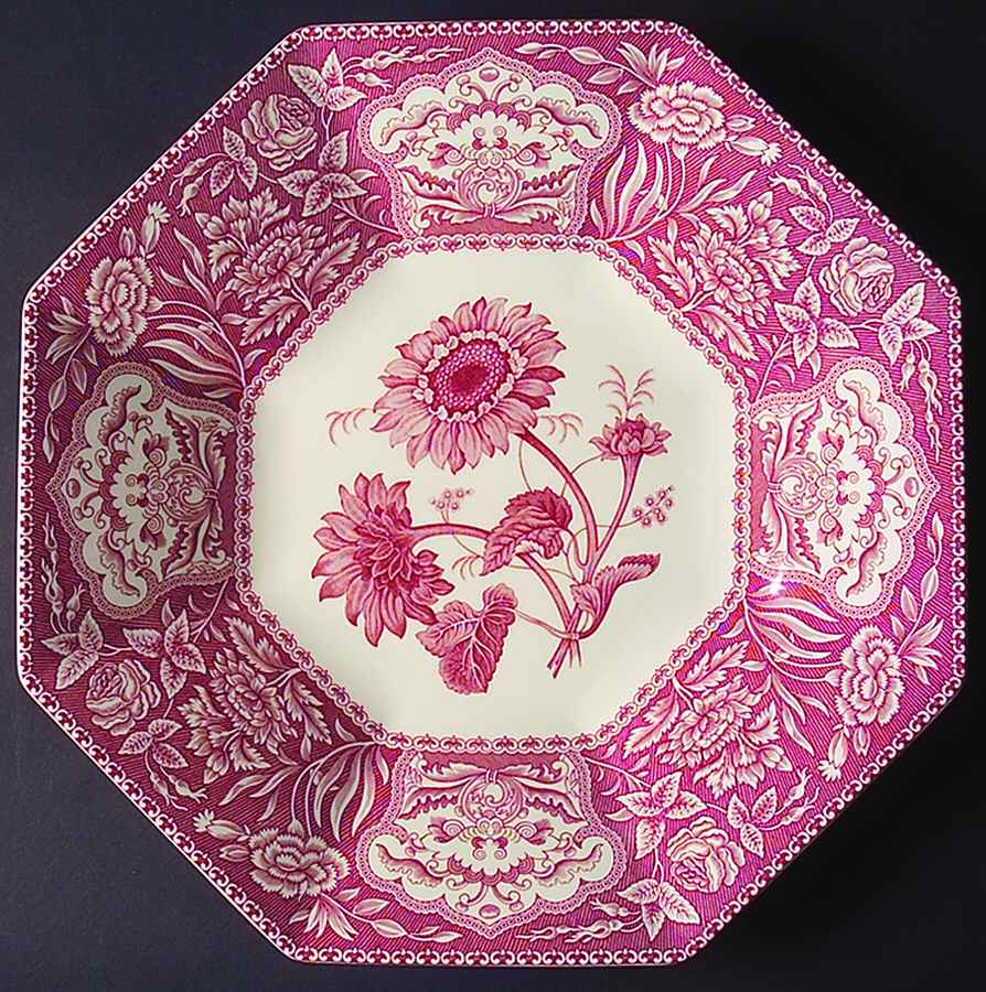 Signature Collection Cranberry Octagonal Dish by Spode-1