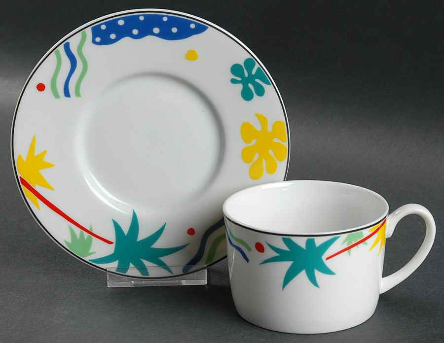 Sea Isle Flat Cup & Saucer Set by Studio Nova-1