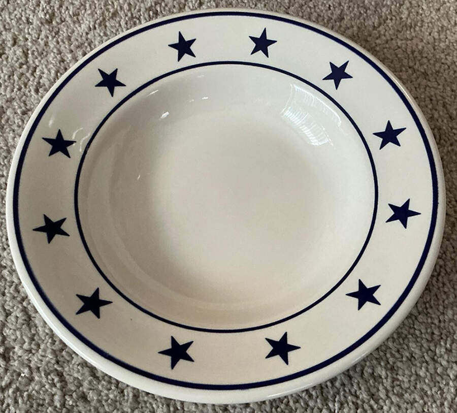 Blue Plate Special Rim Soup Bowl by Sterling China (USA)-1