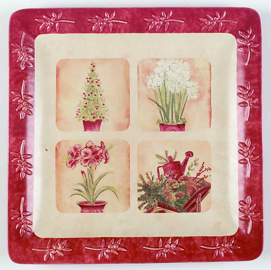 Winter Fields 12" Square Serving Platter by Sonoma Home-1
