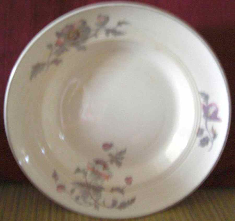 Platinum Gold Rim Soup Bowl by Salem-1
