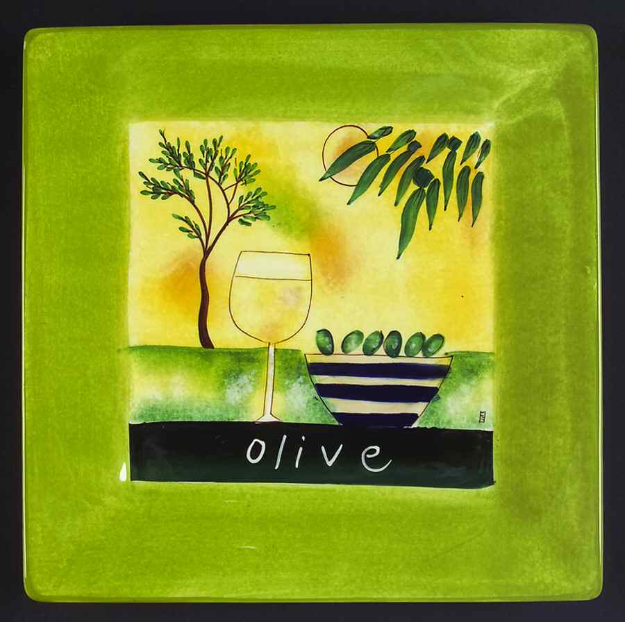 Tapas Green Dinner Plate by Sakura-1