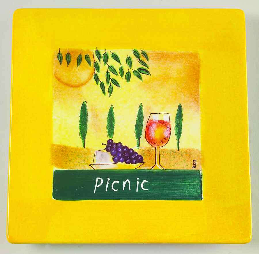 Tapas Yellow Square Salad Plate by Sakura-1