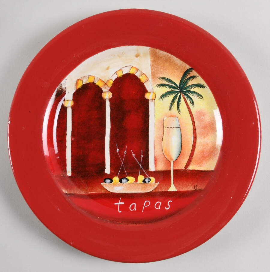Tapas Red Dinner Plate by Sakura-1