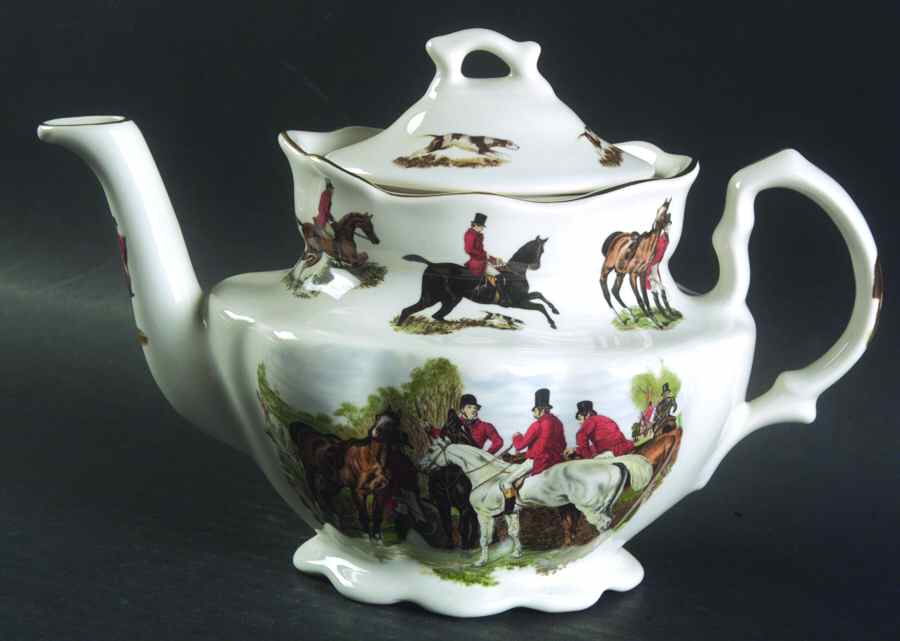 The Hunt Teapot & Lid by Staffordshire-1