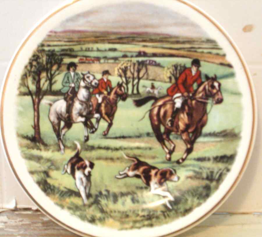 The Hunt Rim Soup Bowl by Staffordshire-1